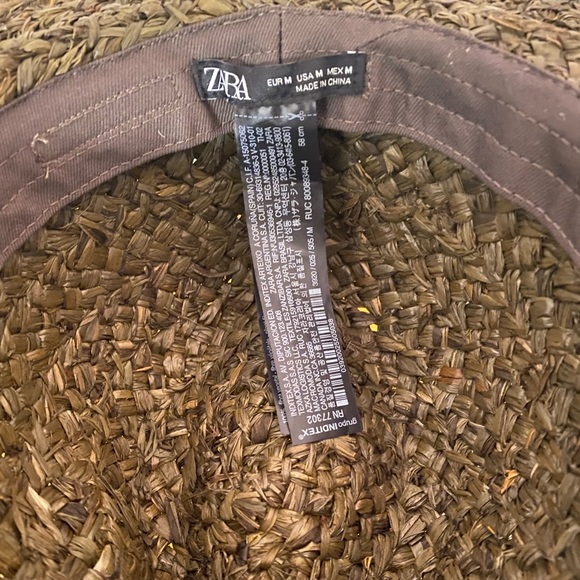 Zara khaki straw hat - Picture 4 of 4